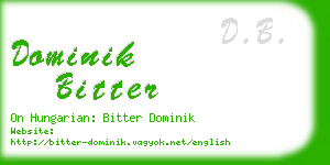 dominik bitter business card